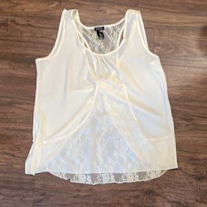 Rue 21 tank top with lace. NWOT
